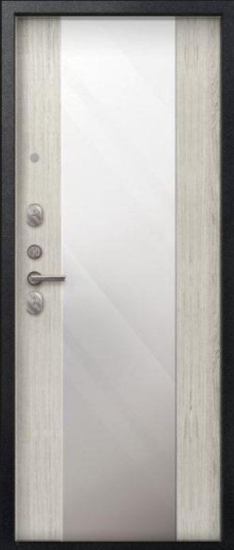 Товар Дверь V-04 Черный муар - Полярный дуб Зеркало DIS007344