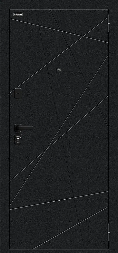 Фото Дверь Граффити-5/SBlack Букле черное/Snow Art BR6188